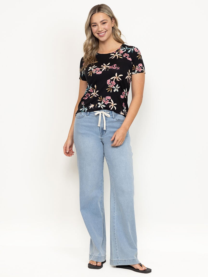 Women's Tropical Crew Neck Tee