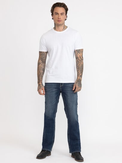 Men's Medium Blue Classic Boot Jeans Men's Medium Blue Classic Boot Jeans