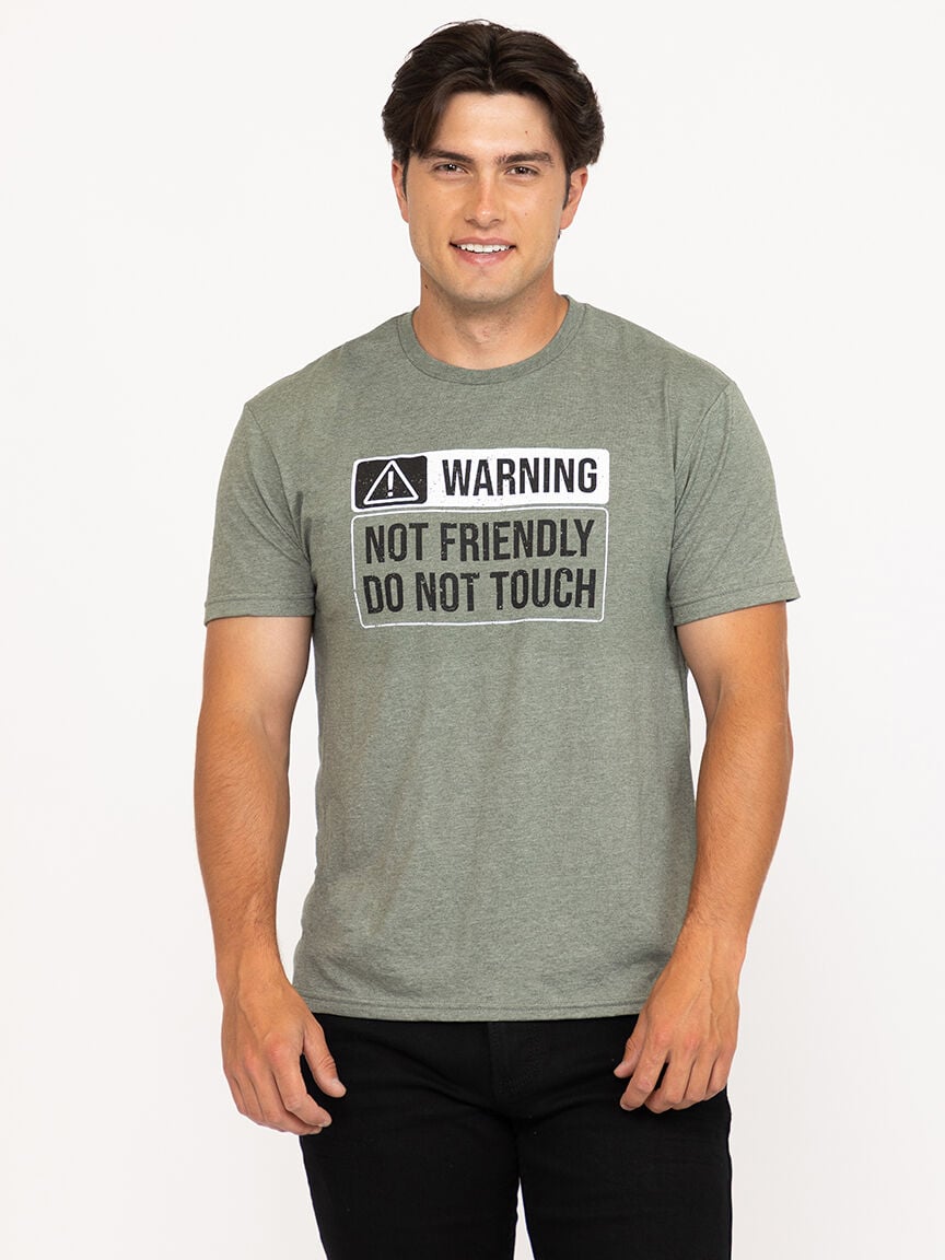 Men's Warning Not Friendly Tee