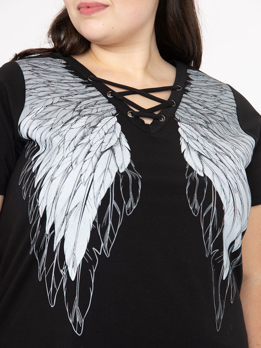 Women's Wing Lace Up Tee
