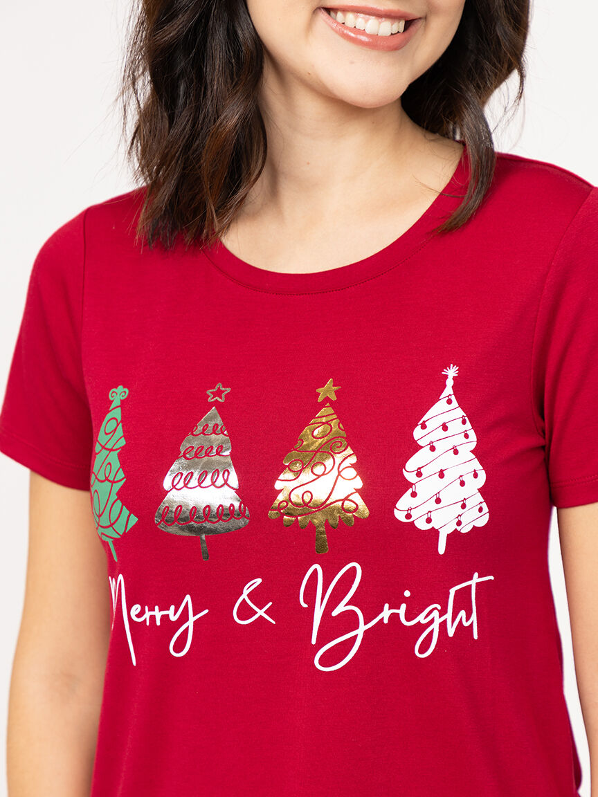 Women's Merry & Bright Crew Neck Tee