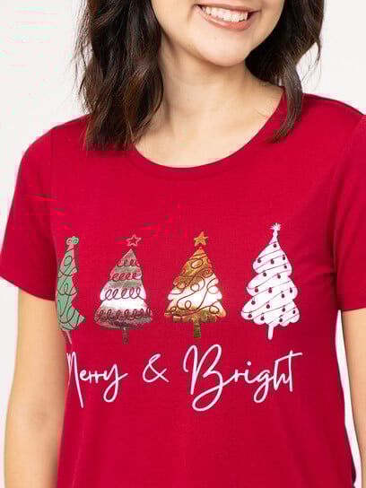 Women's Merry & Bright Crew Neck Tee Women's Merry & Bright Crew Neck Tee