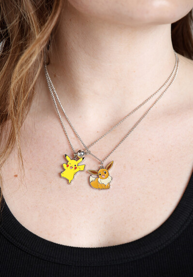 Pikachu & Eevee BFF Necklace Set Image 3