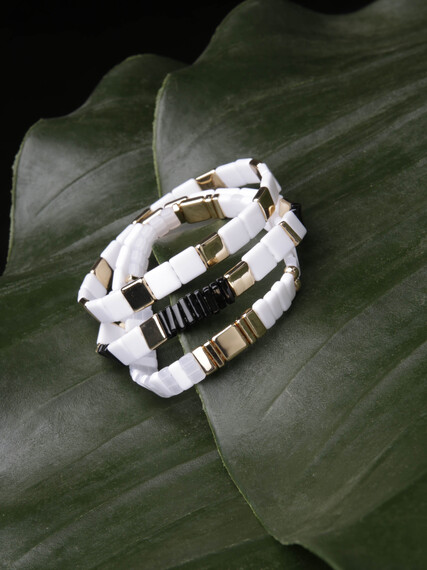 Women's Stretch Beaded Bangle Bracelets Image 1
