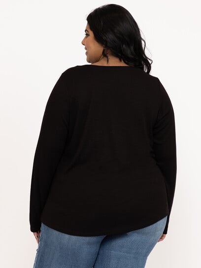 Women's Rib Long Sleeve Henley Women's Rib Long Sleeve Henley