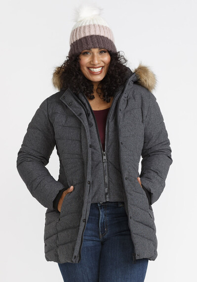 Women's Quilted Parka with Fooler Image 1