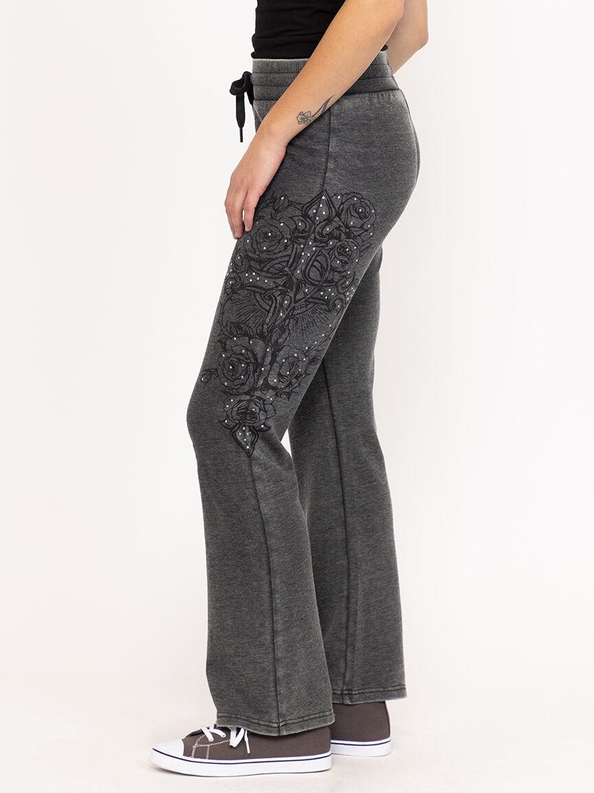 Women's Cross Print Fleece Pant