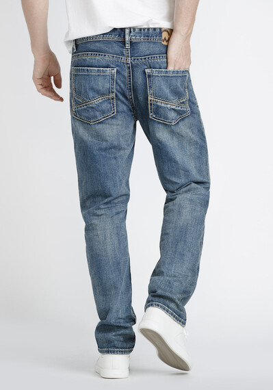 Men's Vintage Wash Relaxed Straight Jeans Image 2