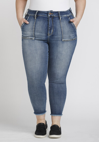 Women's Plus Size High Rise Skinny Crop Women's Plus Size High Rise Skinny Crop Image 1