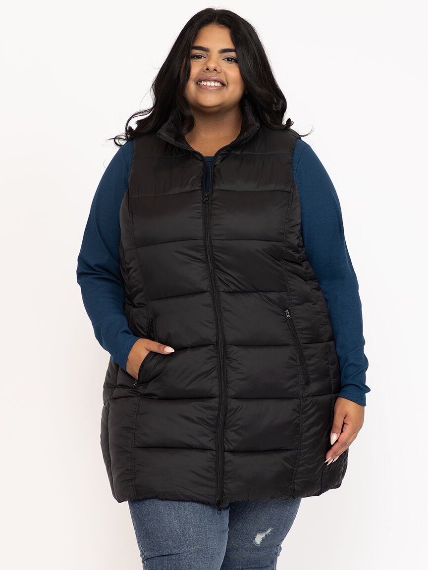Women's Long Puffer Vest