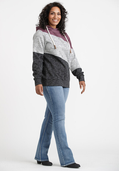 Women's Angled Colour Block Hoodie Image 4