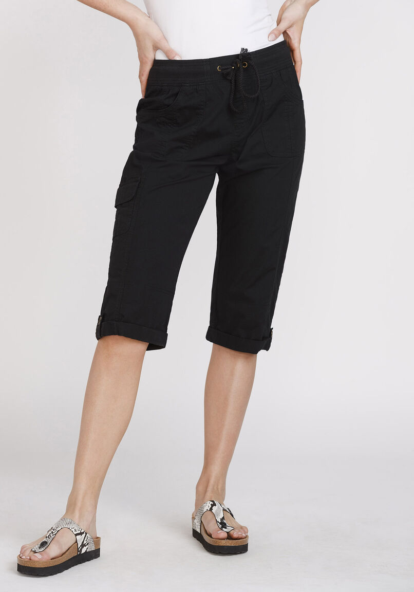 Women's Poplin Cargo Capri Warehouse One