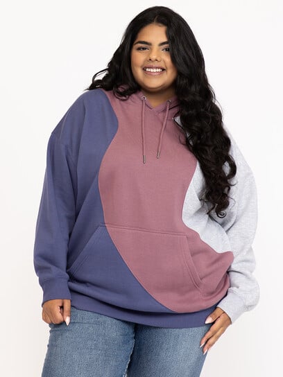 Women's Swirl Colour Block Hoodie Women's Swirl Colour Block Hoodie