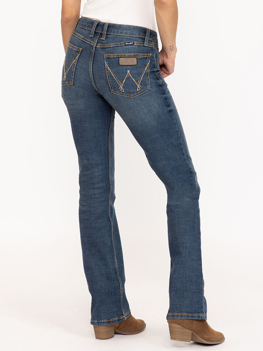 Women's Medium Wash Retro Mae Mid Rise Bootcut Jeans
