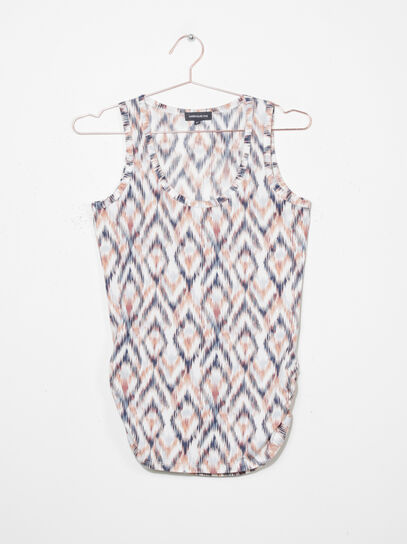 Women's Ikat Side Ruched Tank