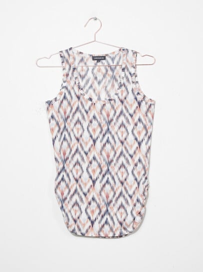 Women's Ikat Side Ruched Tank