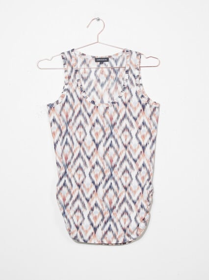 Women's Ikat Side Ruched Tank Image 5