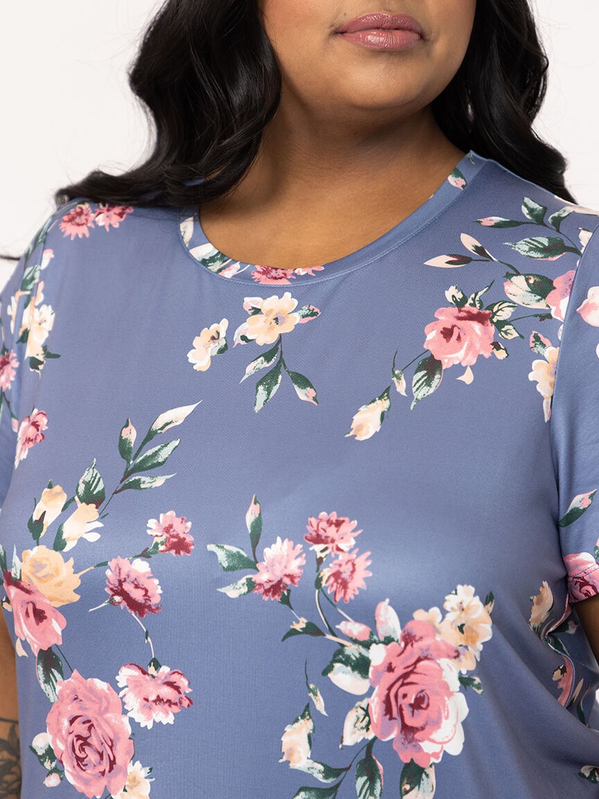 Women's Floral Crew Neck Tee