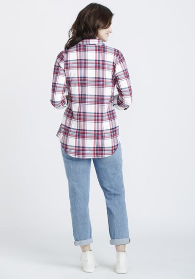 Women's Knit Plaid Shirt Image 2