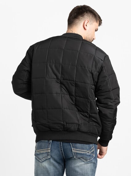 Men's Quilted Bomber Jacket Image 3