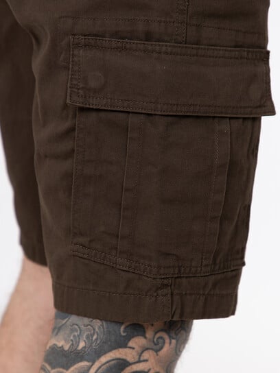 Men's Washed Brown Cargo Short Men's Washed Brown Cargo Short