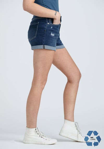 Women's Destroyed Cuffed Jean Shortie Women's Destroyed Cuffed Jean Shortie Image 3