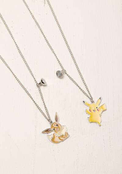 Pikachu & Eevee BFF Necklace Set Image 5