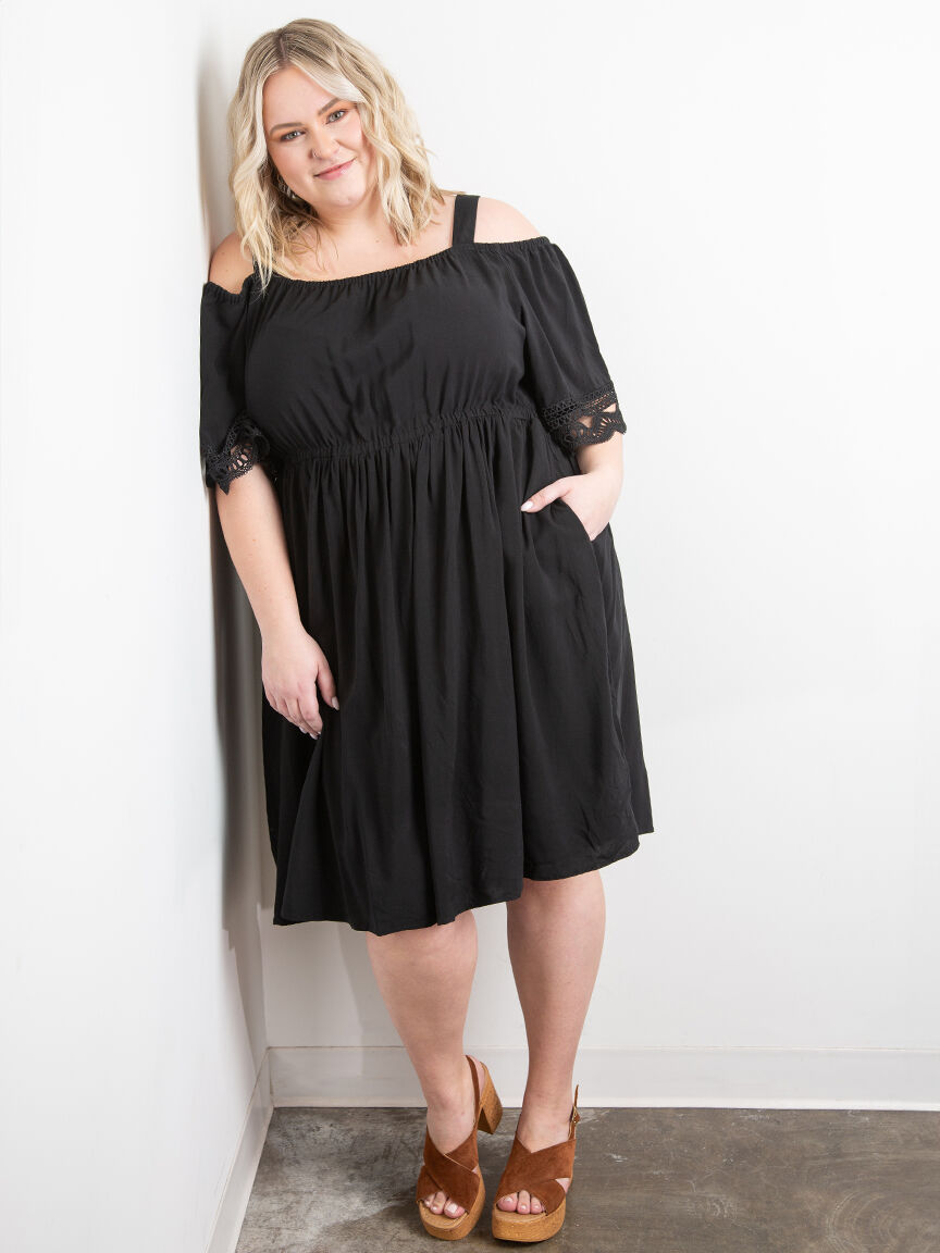 Women's Cold Shoulder Dress Warehouse One Women's Cold Shoulder Dress Warehouse One