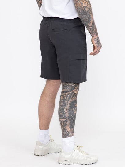 Athletic Grey Nylon Cargo E-Waist Short Athletic Grey Nylon Cargo E-Waist Short