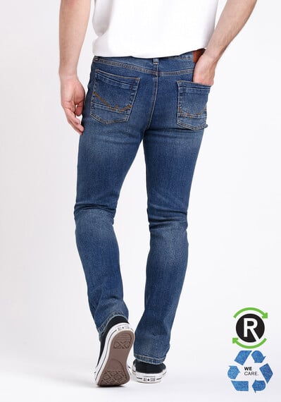 Men's Relaxed Slim Medium Wash Jeans Image 2