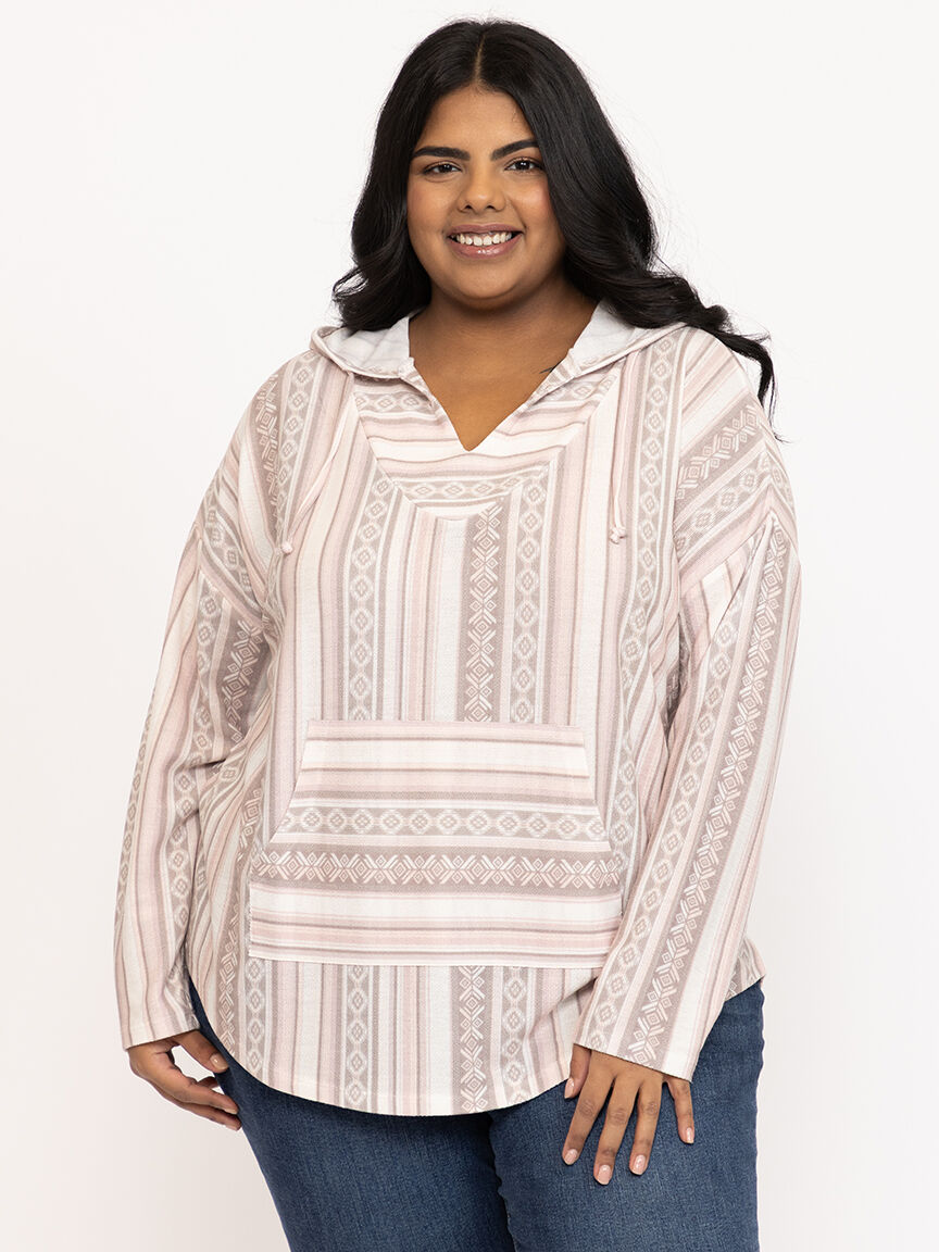 Women's Boho Stripe Hoodie