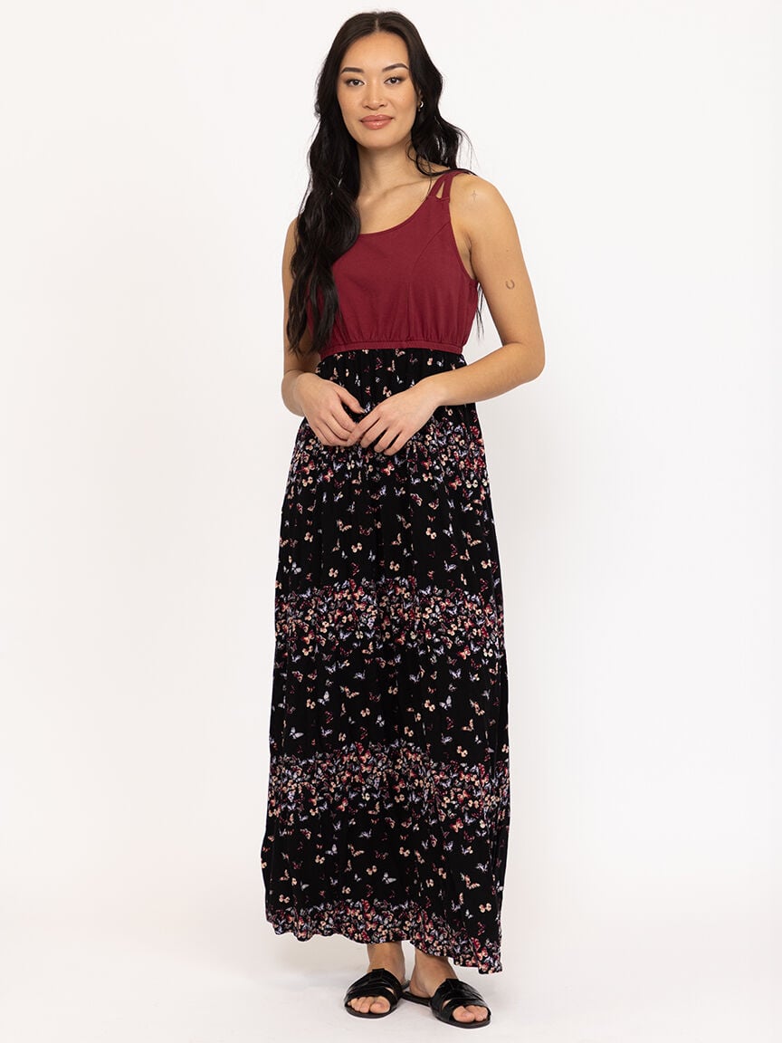 Women's Colour Block Maxi Dress Warehouse One Women's Colour Block Maxi Dress Warehouse One