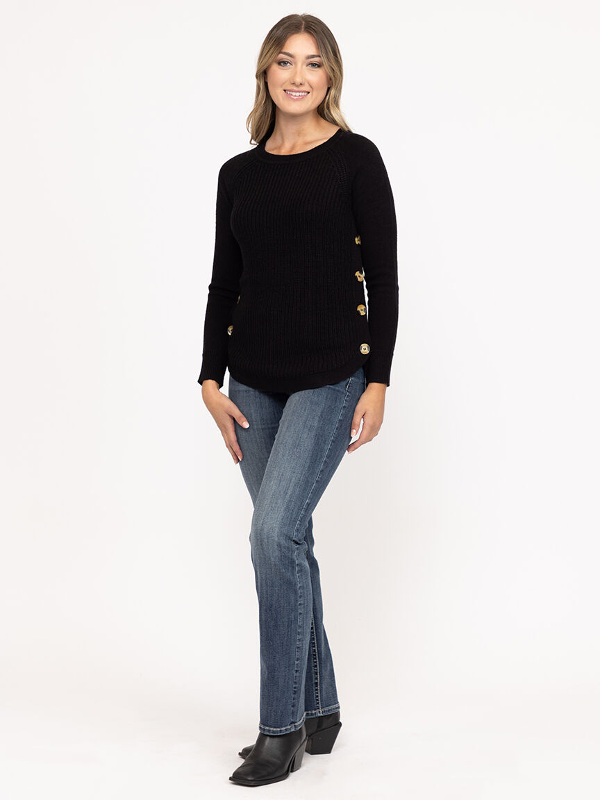 Women's Side Button Sweater
