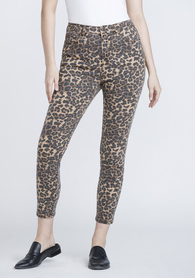 Women's Leopard Print Ankle Skinny Pant Image 1