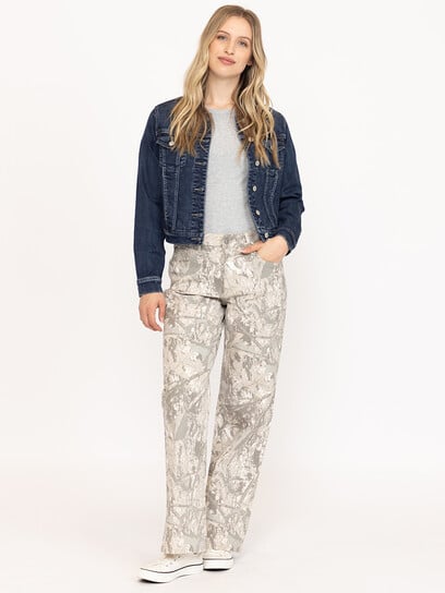 Women's Dark Wash Cropped Denim Jacket Women's Dark Wash Cropped Denim Jacket