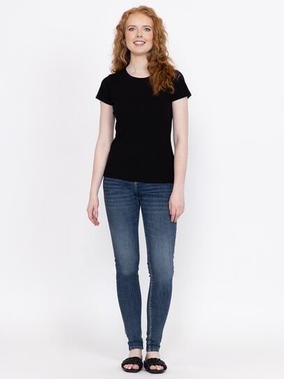 Women's Ribbed Crew Neck Tee Women's Ribbed Crew Neck Tee