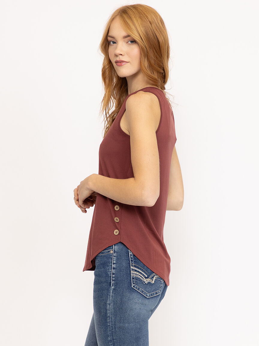Women's Side Button Tank