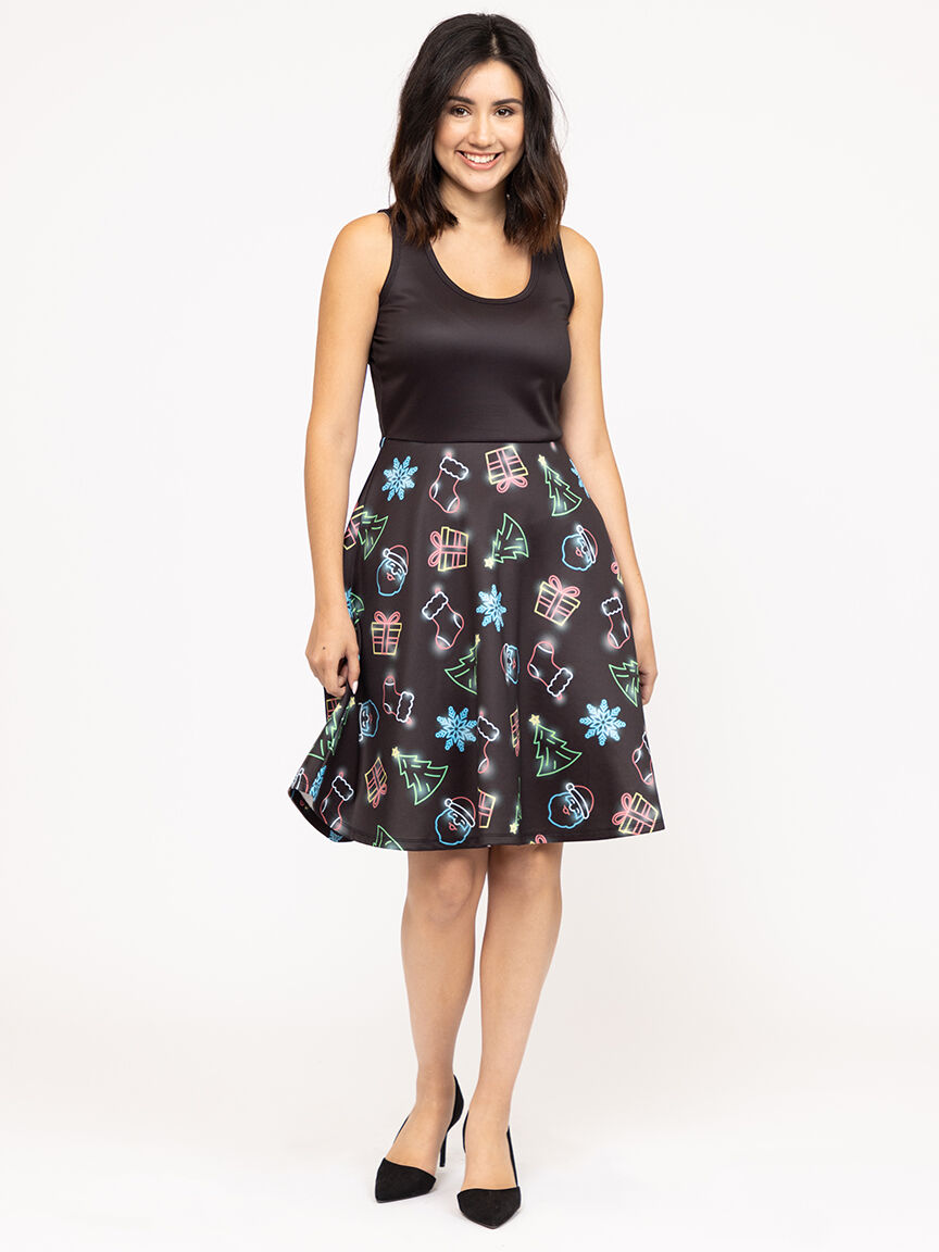 Women's Xmas Skater Dress