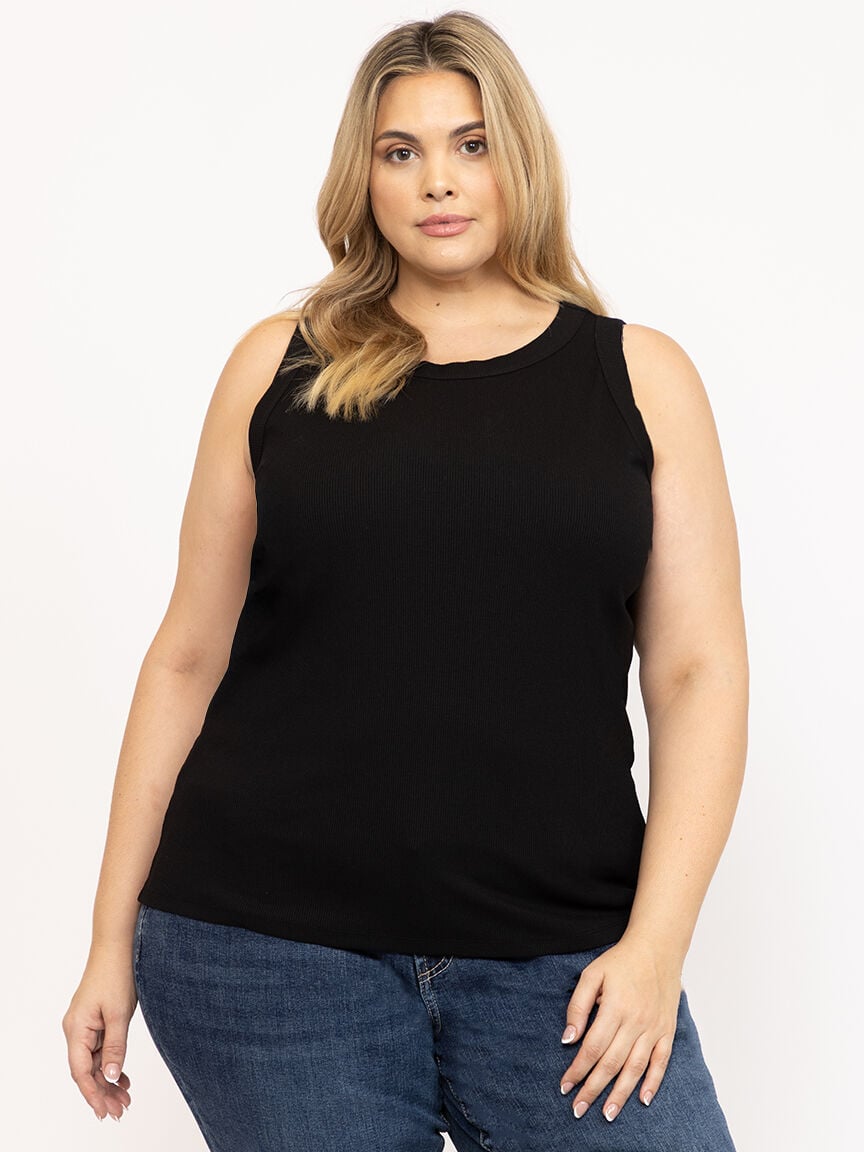 Women's Rib Crew Neck Tank