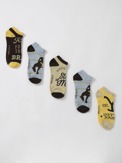 Women's 5-Pack of Yellowstone Ankle Socks Image 1