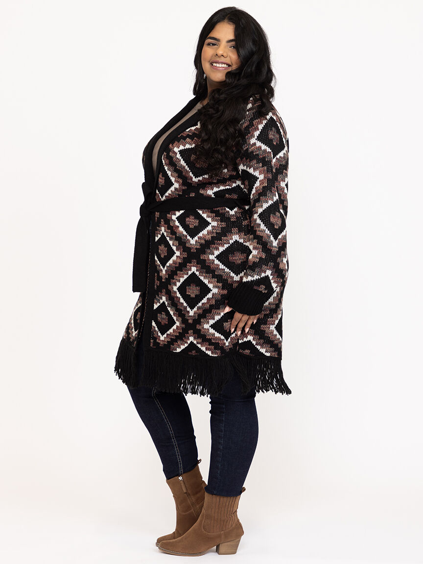Women's Geometric Cardigan