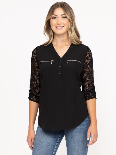 Women's Lace Sleeve Blouse Women's Lace Sleeve Blouse