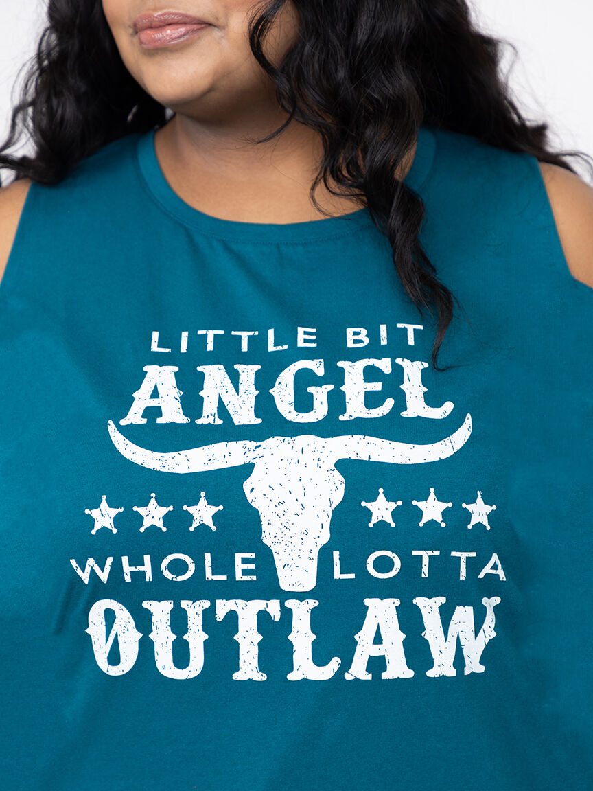 Women's Relaxed Cold Shoulder Tee