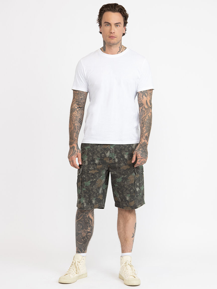 Men's Washed Camo Cargo Short