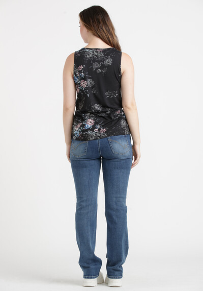 Women's Floral Lace Trim Tank Image 2