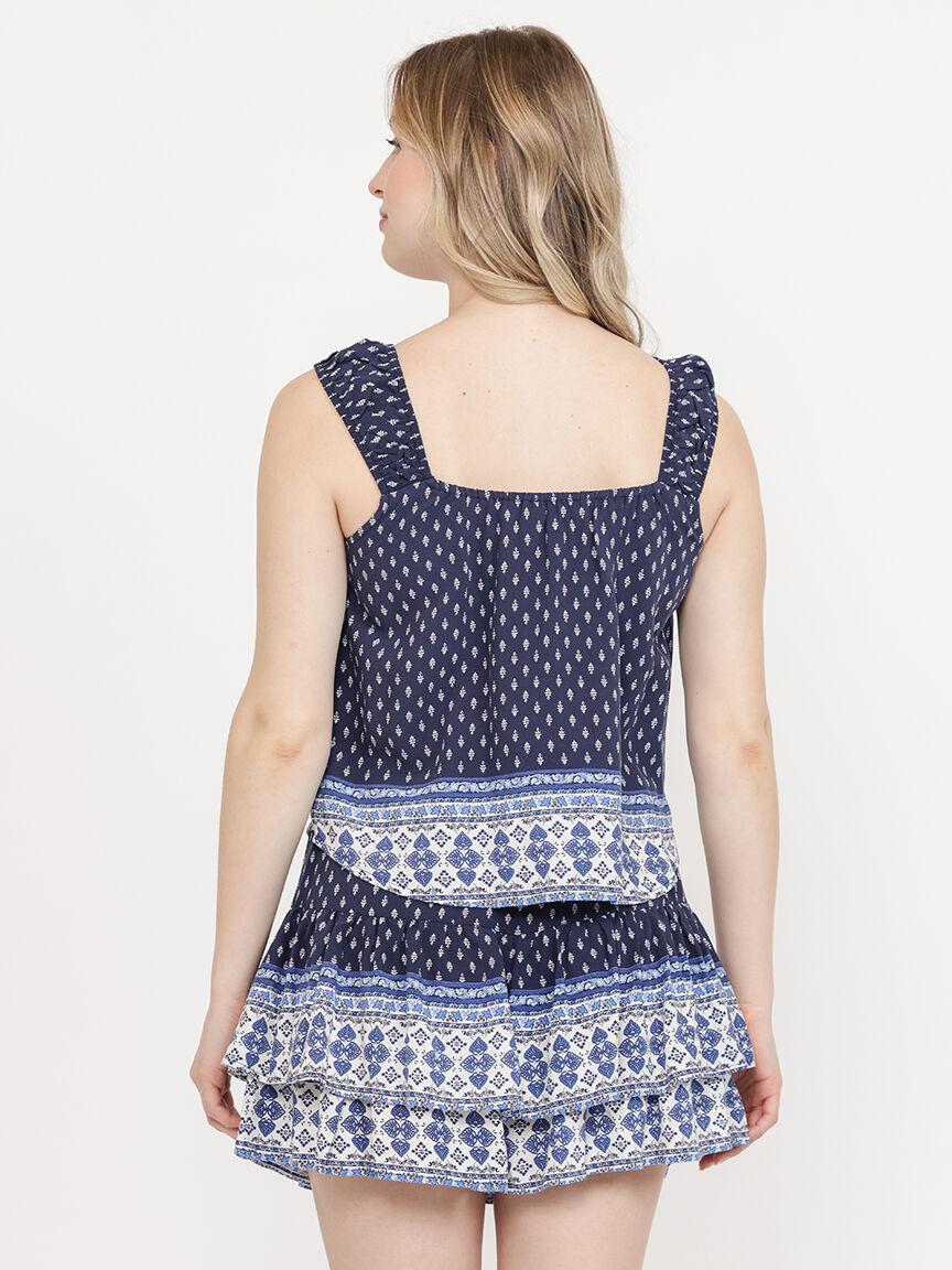 Women's Border Print Tank