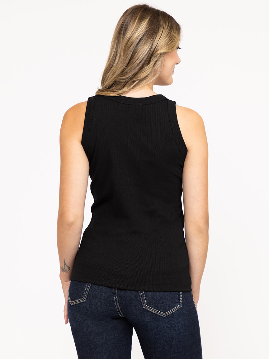Women's Rib Embellished Tank