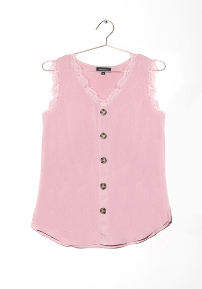 Women's Sleeveless Button Front Top Image 4