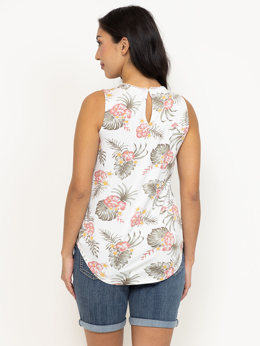 Women's Crochet Neck Tank Top