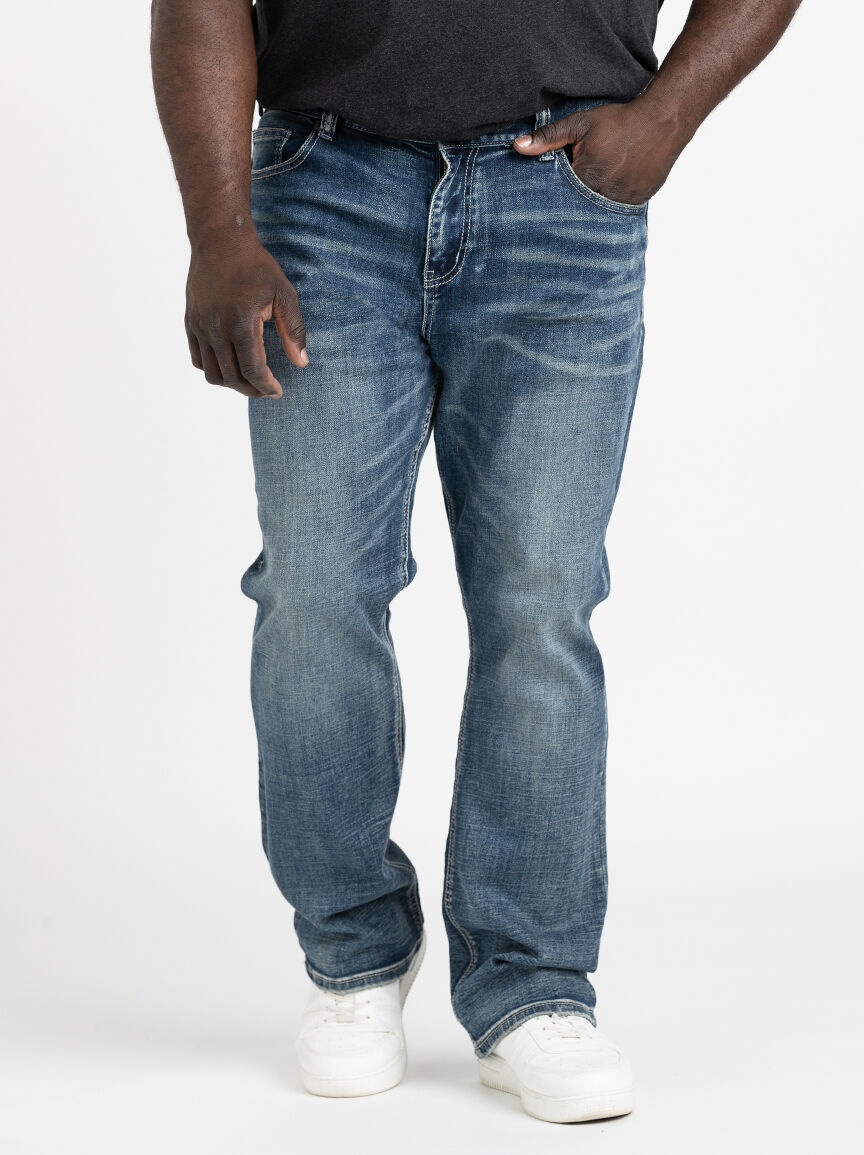 Men's Medium Wash Classic Boot Jeans Warehouse One